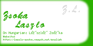 zsoka laszlo business card